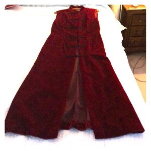 Beautiful Velvet Asian-Inspired full length dress